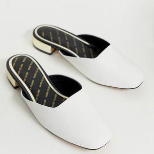 River Island Womens Backless Loafer Metallic Heel